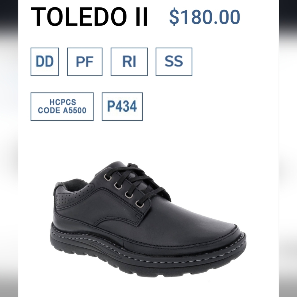 DREW Black Leather Oxfords with Cushioned Sole